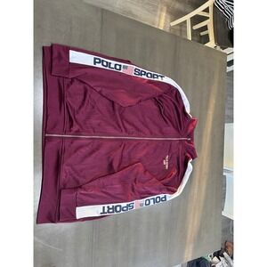 Polo Sport Ralph Lauren Mens 4XLT Track Jacket Burgundy Full of Zip Big & Tall
